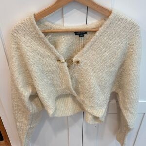Wild Fable Cream Cardigan with Gold Accent